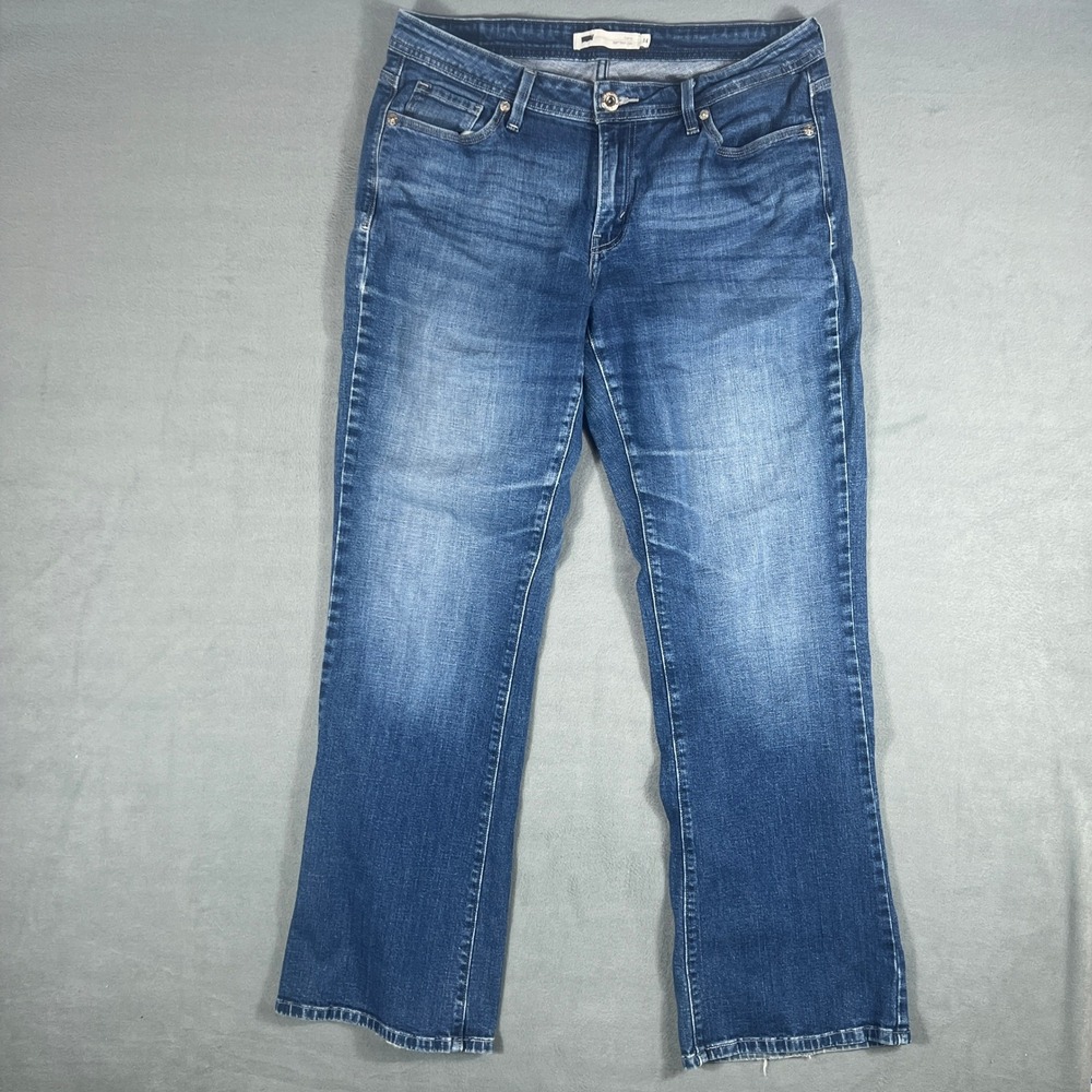 Levis Womens Jeans 14 Blue 529 Curvy Boot Cut Button Flap Pocket Vintage Y2K